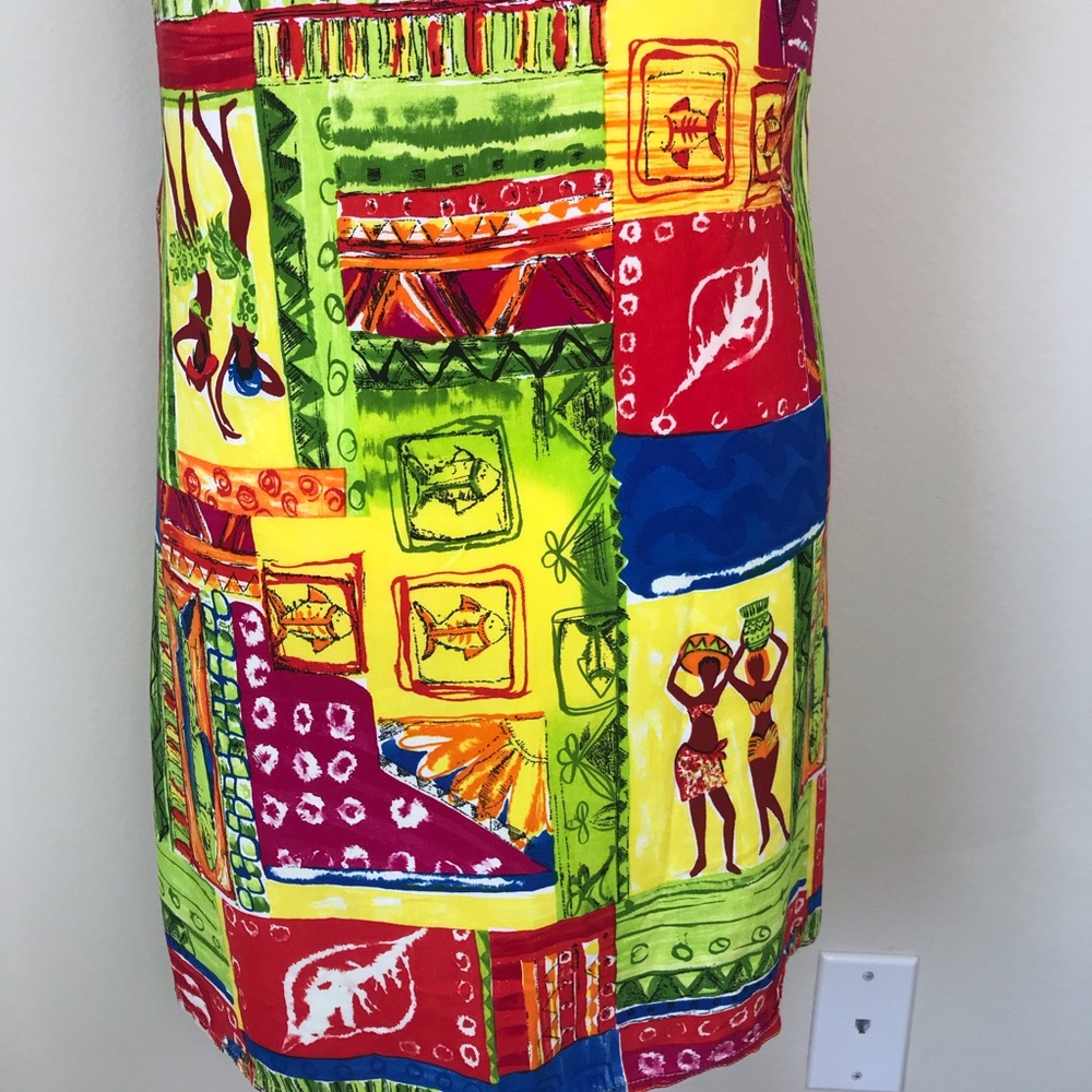 Colorful Shift Mini Dress - Picture 6 of 8